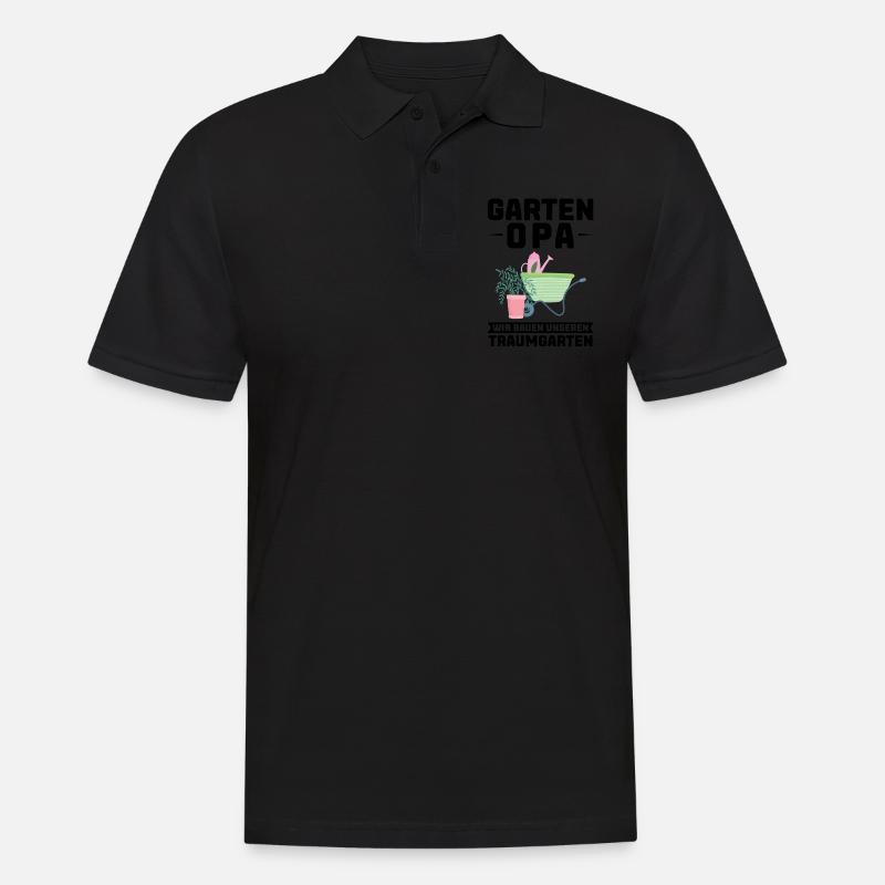 Garten Opa Großvater Geschenk - Männer Poloshirt - Schwarz