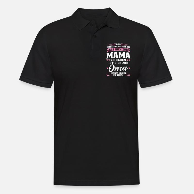 Mutter Mama Tochter Geschenk - Männer Poloshirt - Schwarz