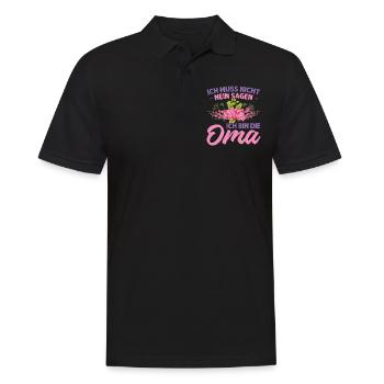 Grossmutter Oma Omas Geschenk - Männer Poloshirt - Schwarz - Vorne - Kai (181cm)