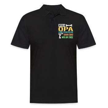 Opa Familie Großvater Geschenk - Männer Poloshirt - Schwarz - Vorne - Kai (181cm)