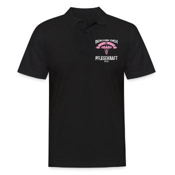 Pflegekraft Beruf Krankenpflege Geschenk - Männer Poloshirt - Schwarz - Vorne - Kai (181cm)
