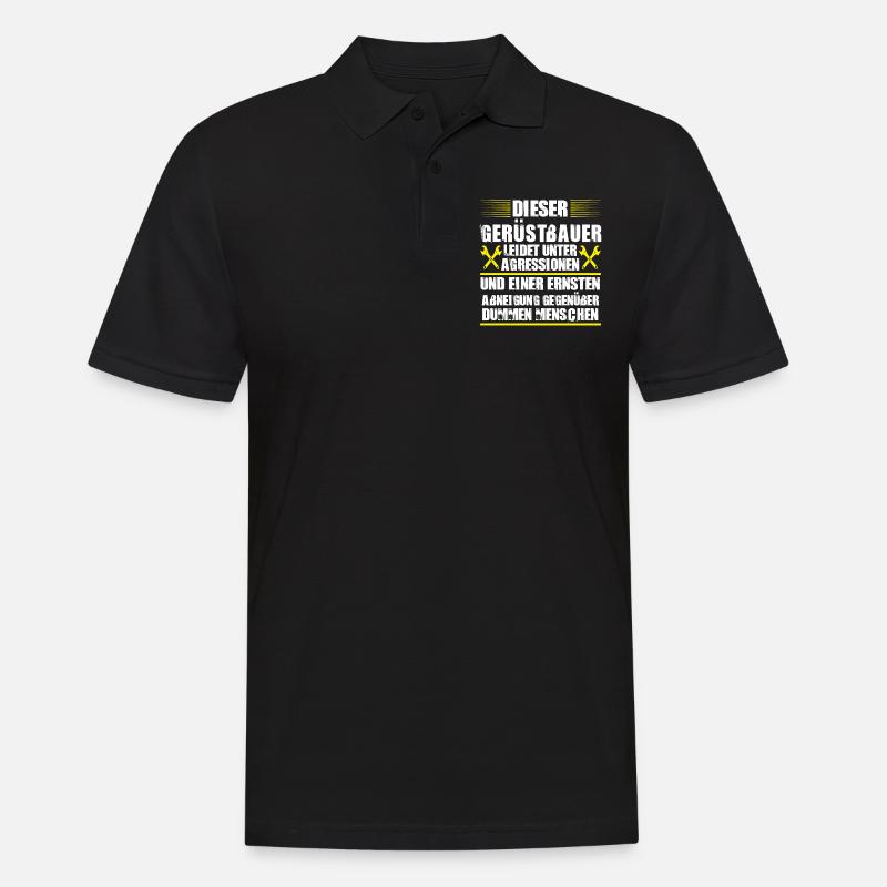 Gerüstbauer Beruf Gerüstbau Geschenk - Männer Poloshirt - Schwarz