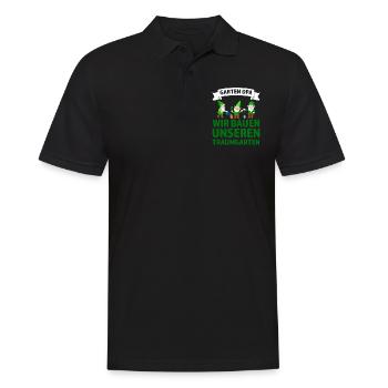 Garten Opa Zwerge Großvater Geschenk - Männer Poloshirt - Schwarz - Vorne - Kai (181cm)