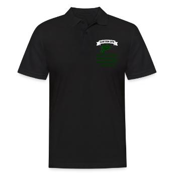 Garten Opa Pflanzen Gartenarbeit Geschenk - Männer Poloshirt - Schwarz - Vorne - Kai (181cm)