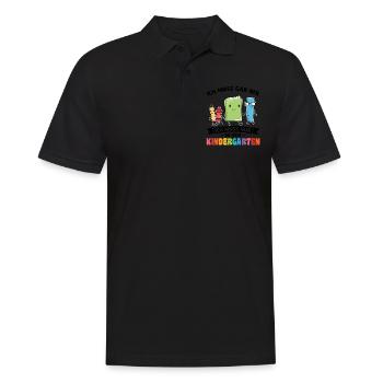 Kindergartenkind Kindergarten Kindergartenanfang G - Männer Poloshirt - Schwarz - Vorne - Kai (181cm)