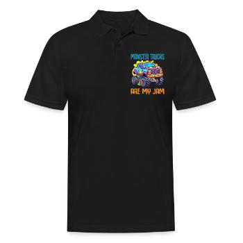 Monster Trucks Are My Jam funny Truck Cars Quotes - Men's Polo Shirt - black - Front - Kai (181cm)