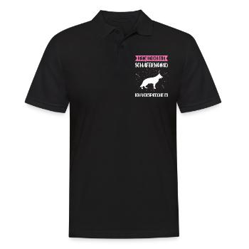 Schäferhund Hund Hundehalter Geschenk - Männer Poloshirt - Schwarz - Vorne - Kai (181cm)