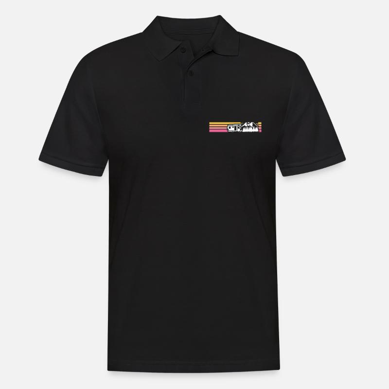 Camping Camping bande de camping - Polo Homme - noir