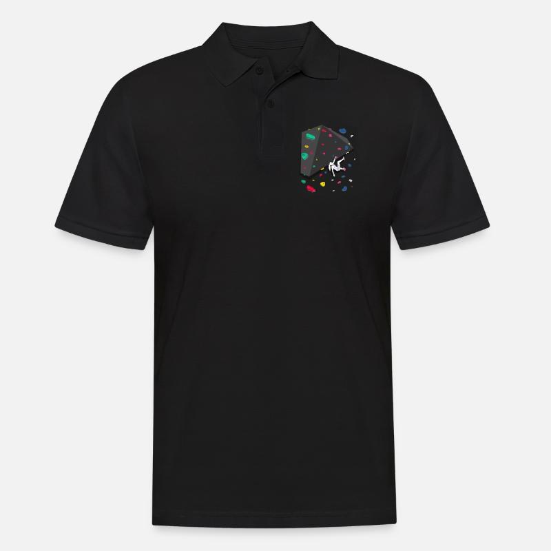 Klettern Boulderwand Felskletterer Bouldern - Männer Poloshirt - Schwarz