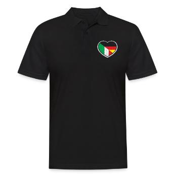 Italiener Deutschland Geschenk - Männer Poloshirt - Schwarz - Vorne - Kai (181cm)