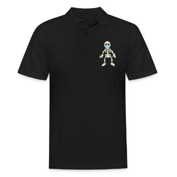 Skeleton with mask - virus - Men's Polo Shirt - black - Front - Kai (181cm)
