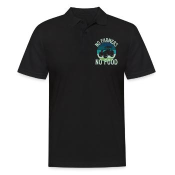 Pas d'agriculteurs pas de nourriture - Polo Homme - noir - Devant - Kai (181cm)