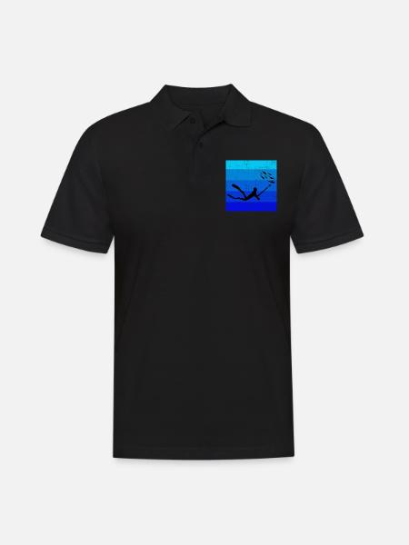 Speerfischen Speerfischen Speerfischer Fischen - Männer Poloshirt - Schwarz