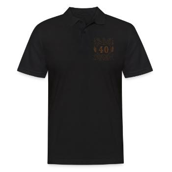 Retro Vintage Age 40 ans Naissance Naissance Bière - Polo Homme - noir - Devant - Kai (181cm)