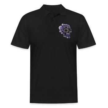 Fleur pourpre Sugar Bone Muertos Day Halloween - Polo Homme - noir - Devant - Kai (181cm)