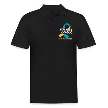 October Wear Blue Yellow Down Syndrome Awareness - Männer Poloshirt - Schwarz - Vorne - Kai (181cm)