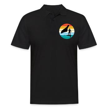 Wing Foiling Hydrofoil Surfing Surf Water Sport - Men's Polo Shirt - black - Front - Kai (181cm)