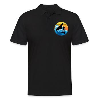 Wing Foiling Hydrofoil Surfing Surf Water Sport - Men's Polo Shirt - black - Front - Kai (181cm)