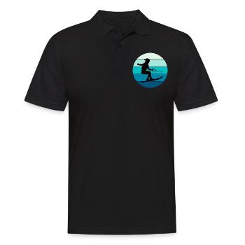 Water Skiing Outdoor Water Sport - Men's Polo Shirt - black - Front - Kai (181cm)