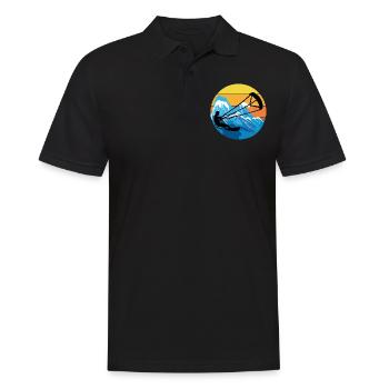 Kitesurfen Kiteboarding Kiteboarder Kitesurfen - Männer Poloshirt - Schwarz - Vorne - Kai (181cm)