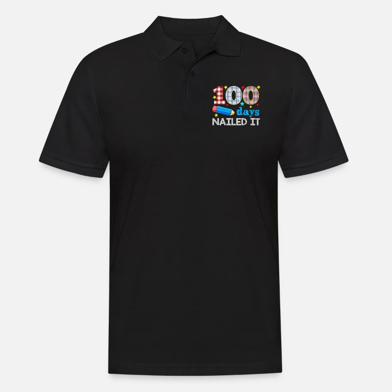 Plaid 100e jour cloué 100 jours d’école - Polo Homme - noir