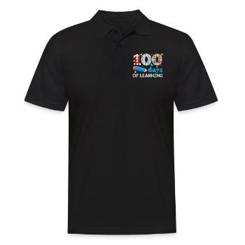 Plaid 100e jour d’apprentissage 100 jours d’école - Polo Homme - noir - Devant - Kai (181cm)