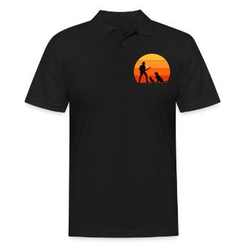 Gitarrist Pet Dog Animal Musiker Bassist - Männer Poloshirt - Schwarz - Vorne - Kai (181cm)