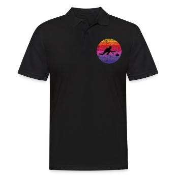 Stone Curling Wintersport 80er Jahre Stil Retro Vintage - Männer Poloshirt - Schwarz - Vorne - Kai (181cm)