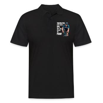 Natation Vélo Course Triathlon Triathlète Athlétisme - Polo Homme - noir - Devant - Kai (181cm)