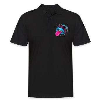 Vibe 90s Forever Carnival 90 Retro Party Year 1990 - Men's Polo Shirt - black - Front - Kai (181cm)
