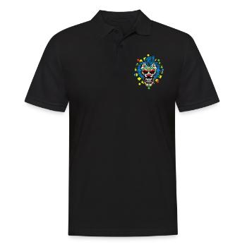 Dia De Los Muertos Clown effrayant Carnaval effrayant - Polo Homme - noir - Devant - Kai (181cm)