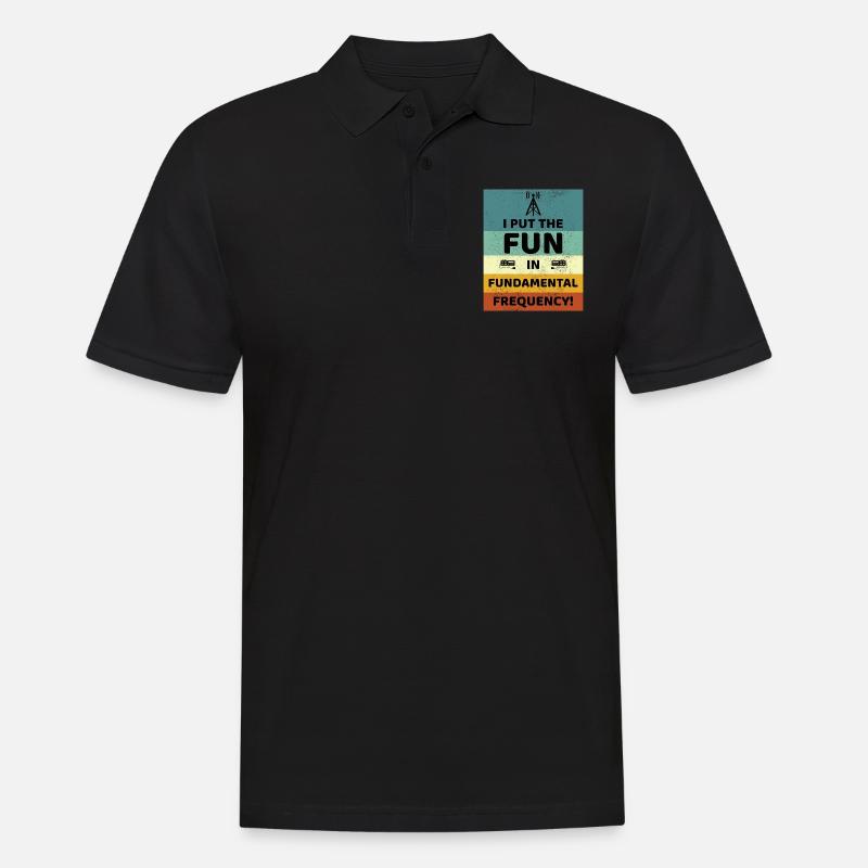 Spaß mit dem Grundfrequenz-Amateurfunk - Männer Poloshirt - Schwarz