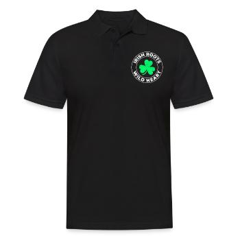 Wild Heart: Lustiges irisches Mädchen-Design - Männer Poloshirt - Schwarz - Vorne - Kai (181cm)