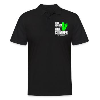 Baumpfleger Baumchirurg Kletterer Klettertrimmer - Männer Poloshirt - Schwarz - Vorne - Kai (181cm)