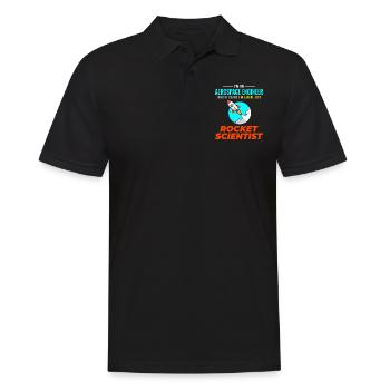 Aerospace Engineer Astronautical Rocket Scientist - Men's Polo Shirt - black - Front - Kai (181cm)