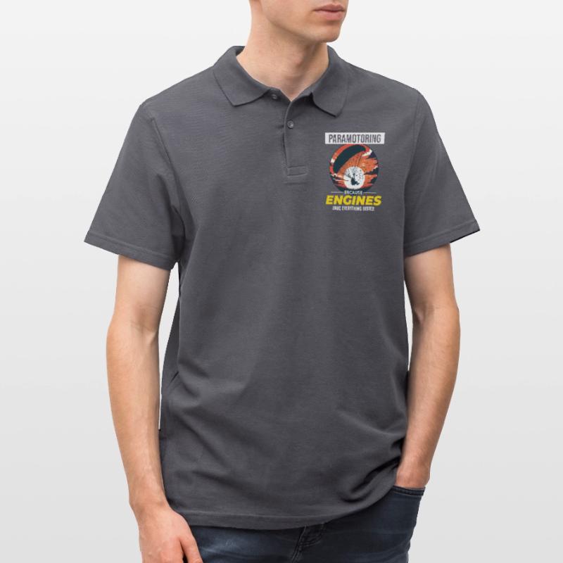 Paramotor Pilot Paramotoring Powered Paraglider Men's Polo Shirt