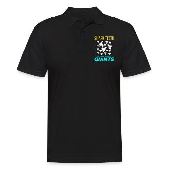 Haifischzähne Sammler Fossilienjagd Paläontologie - Männer Poloshirt - Schwarz - Vorne - Kai (181cm)