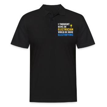 Electrician Humor Electrical Technician Engineer - Men's Polo Shirt - black - Front - Kai (181cm)