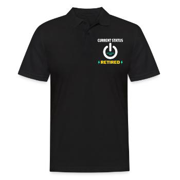 Elektriker im Ruhestand: Aktueller Status Stolz - Männer Poloshirt - Schwarz - Vorne - Kai (181cm)
