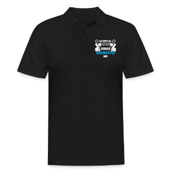Bademeister Rettungsschwimmer Schwimmmeister - Männer Poloshirt - Schwarz - Vorne - Kai (181cm)