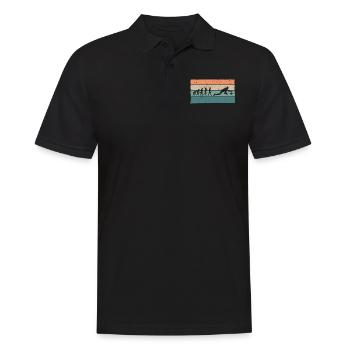 Eisstock Stockschiessen Eisstockschießen - Männer Poloshirt - Schwarz - Vorne - Kai (181cm)