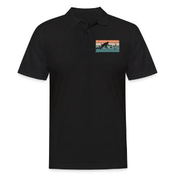 Eisstock Stockschiessen Eisstockschießen - Männer Poloshirt - Schwarz - Vorne - Kai (181cm)
