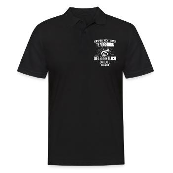 Tenorhorn Tenorhornspieler Tenorhornist - Männer Poloshirt - Schwarz - Vorne - Kai (181cm)