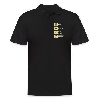 Cello cello player cellist - Men's Polo Shirt - black - Front - Kai (181cm)