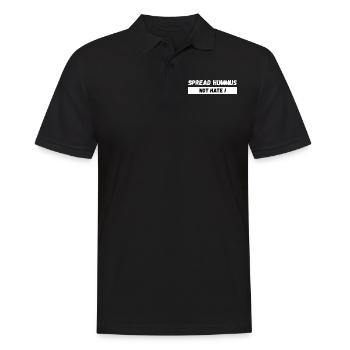 Spread Hummus Not Hate. Foodie Cooking Isreal Food - Men's Polo Shirt - black - Front - Kai (181cm)