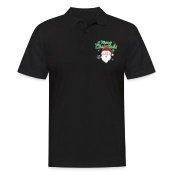 Noël Nikolaus Santa cadeau Père Noël - Polo Homme - noir - Devant - Kai (181cm)