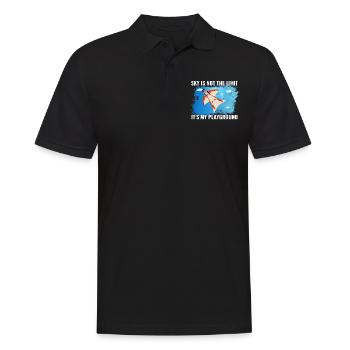 Wingsuit fliegen Base Jumping Fallschirmspringen Wingsuiting - Männer Poloshirt - Schwarz - Vorne - Kai (181cm)