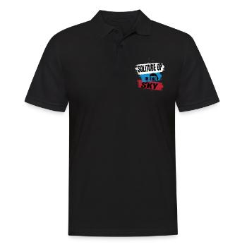 Solitude Up in the Sky – Paragliding - Men's Polo Shirt - black - Front - Kai (181cm)