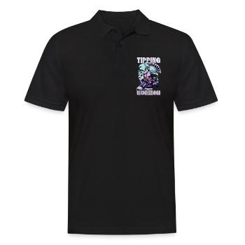 Tipping the Horizon – Paragliding Adventure - Männer Poloshirt - Schwarz - Vorne - Kai (181cm)