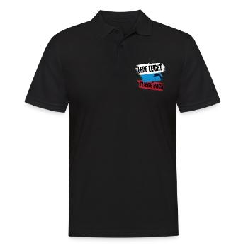 Live light, fly high - Men's Polo Shirt - black - Front - Kai (181cm)